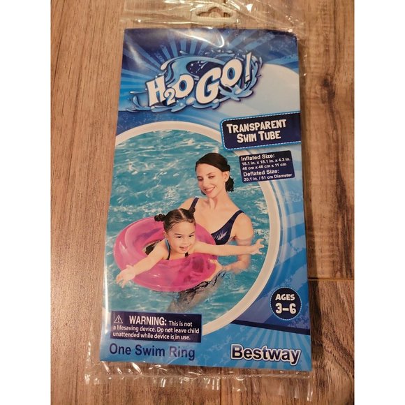 Bestway H20 Go! pink transparent swim ring - Picture 4 of 5